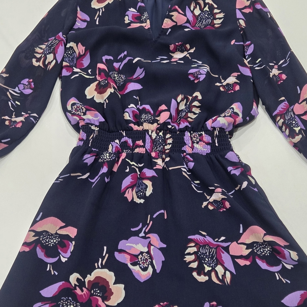 J.Crew Factory Floral Smocked-Waist Dress Size XS - Picture 5 of 10